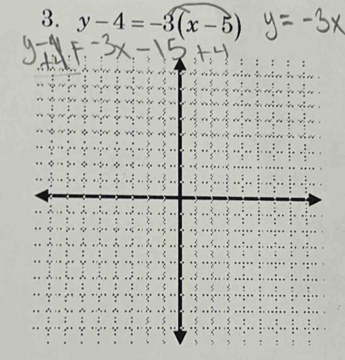 y-4=-3(x-5)