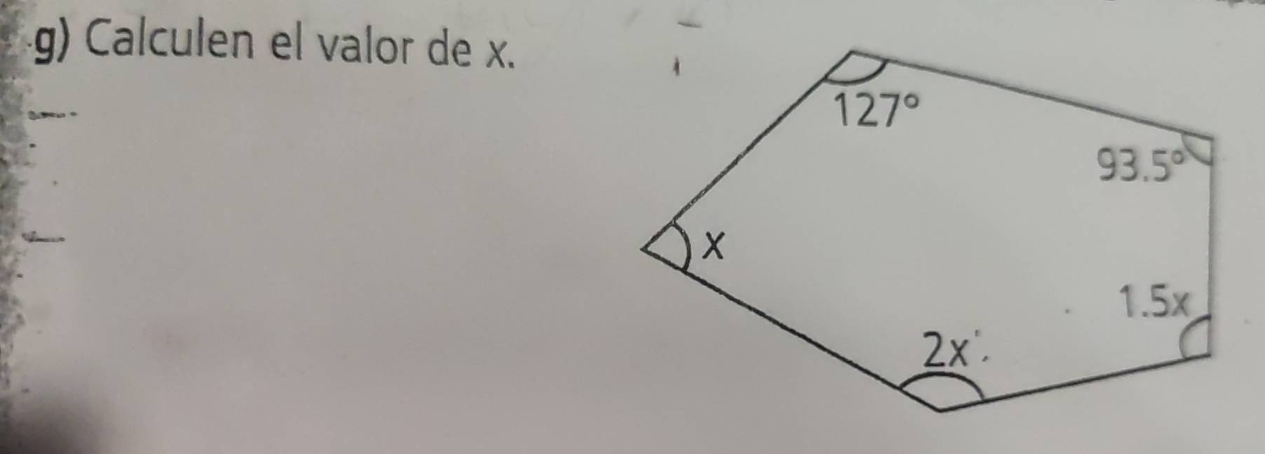 Calculen el valor de x.