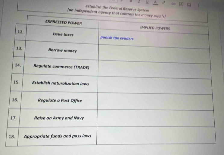 13 
1 
establish the Federal Reserve System 
(an ind