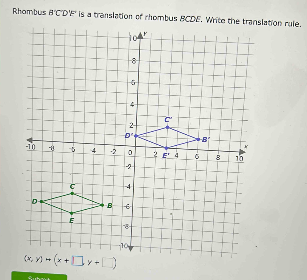 Rhombus B'C'D'E'
Submit