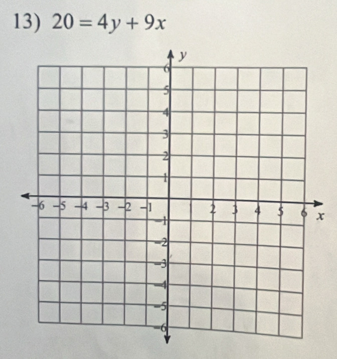 20=4y+9x
x