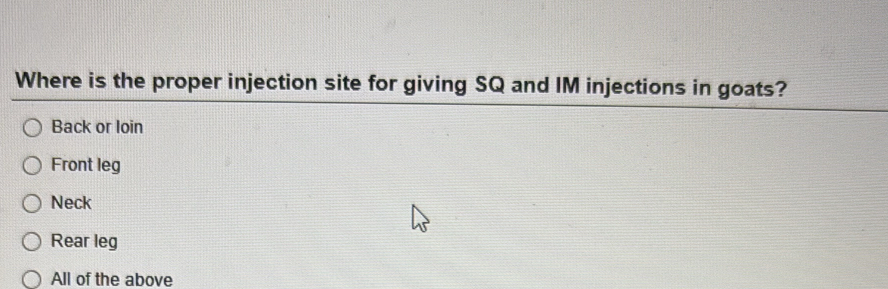 Solved: Where is the proper injection site for giving SQ and IM ...