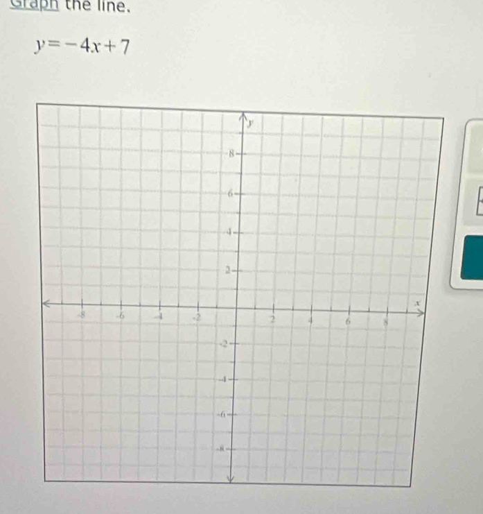 Graph the line.
y=-4x+7