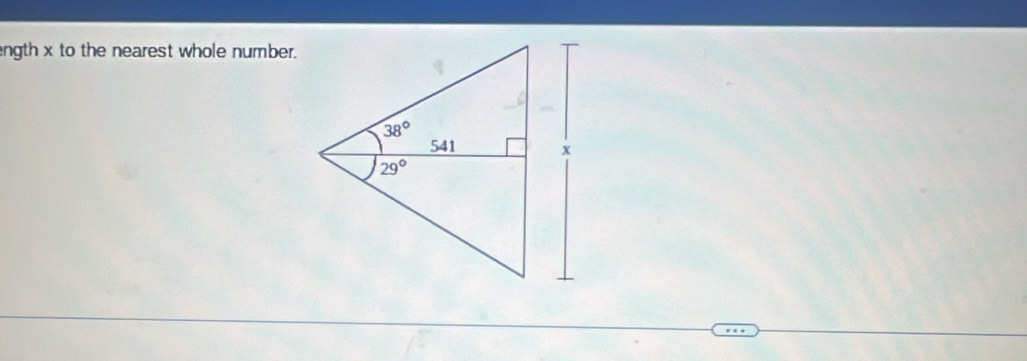 ngth x to the nearest whole number.