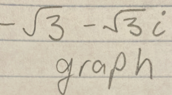 -sqrt(3)-sqrt(3)i
graph