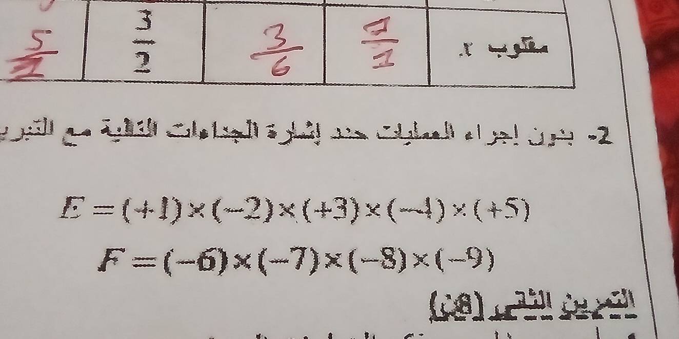 E=(+1)* (-2)* (+3)* (-4)* (+5)
F=(-6)* (-7)* (-8)* (-9)