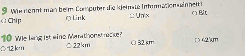 Gelöst:Wie nennt man beim Computer die kleinste Informationseinheit ...
