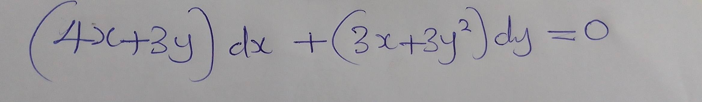 (4x+3y)dx+(3x+3y^2)dy=0