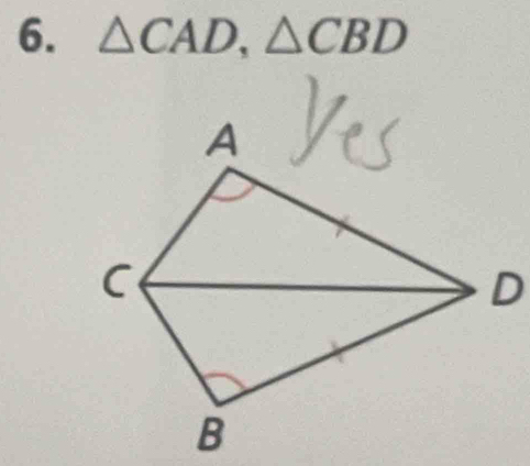 △ CAD, △ CBD