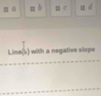 zz b u C u d 
Line(s) with a negative slope