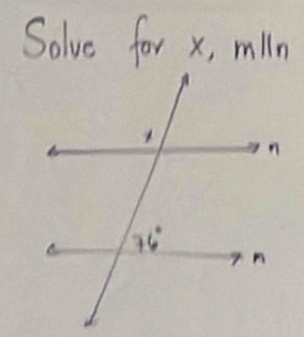 Solve for x, milln