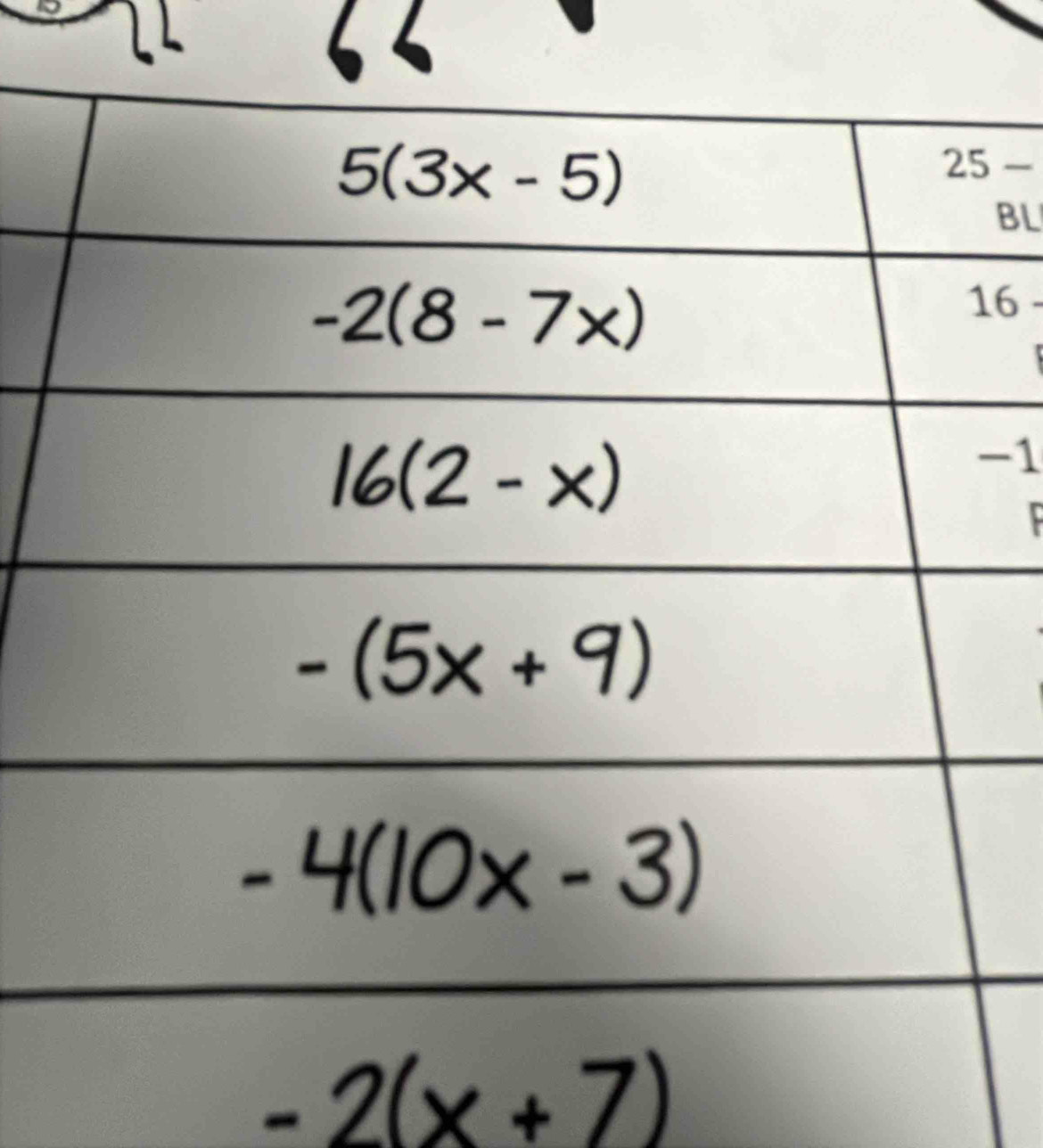 25-
BL
16-
-1

-2(x+7)