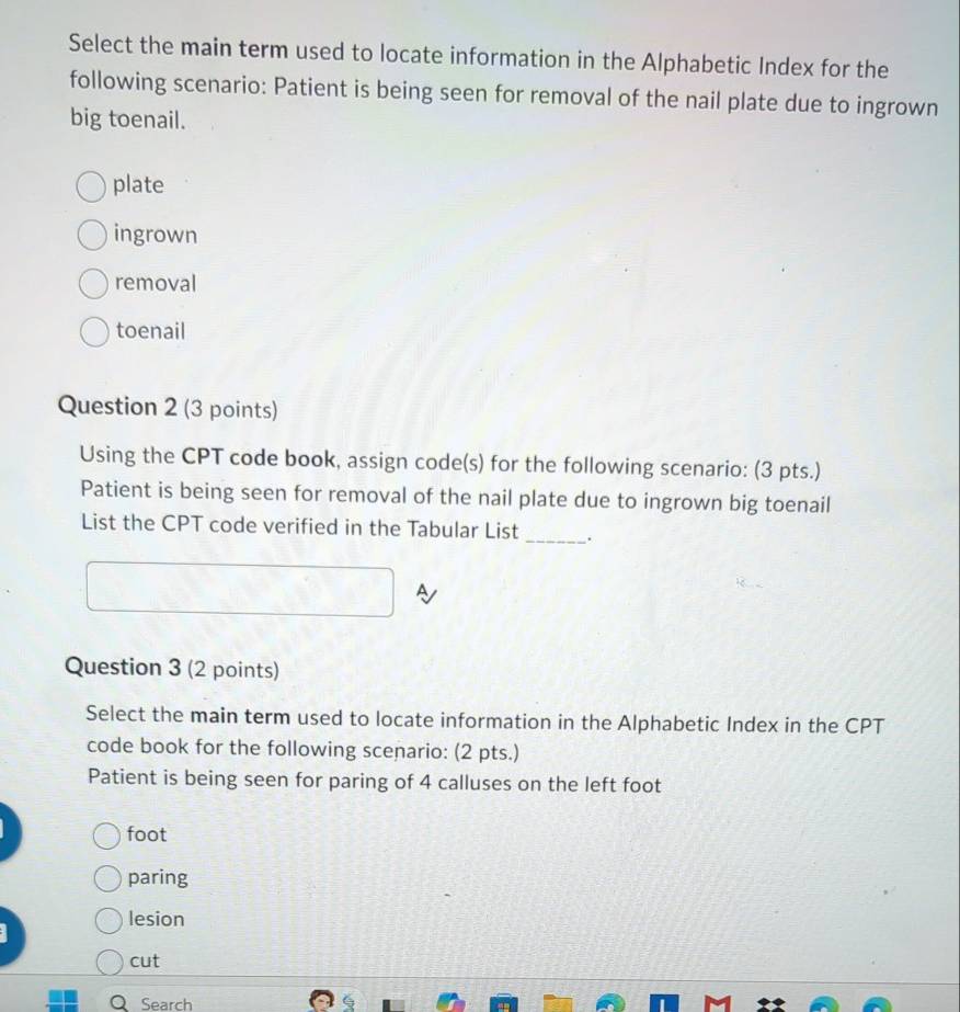 Solved: Select the main term used to locate information in the ...