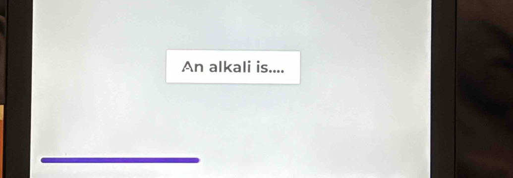 An alkali is....