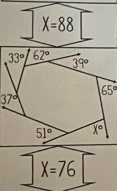 X=88
X=76