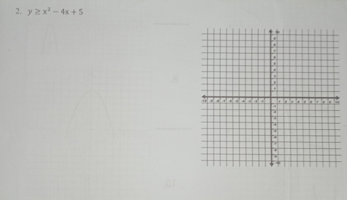 y≥ x^2-4x+5