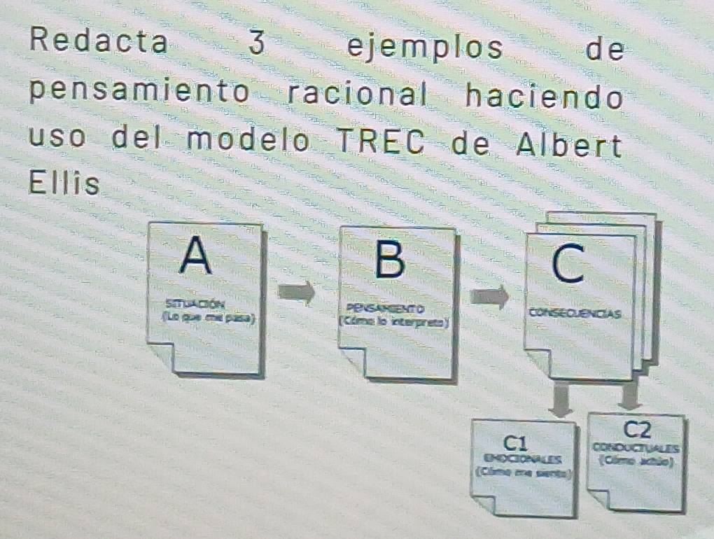 Resuelto:Redacta 3 ejemplos de pensamiento racional haciendo uso del ...