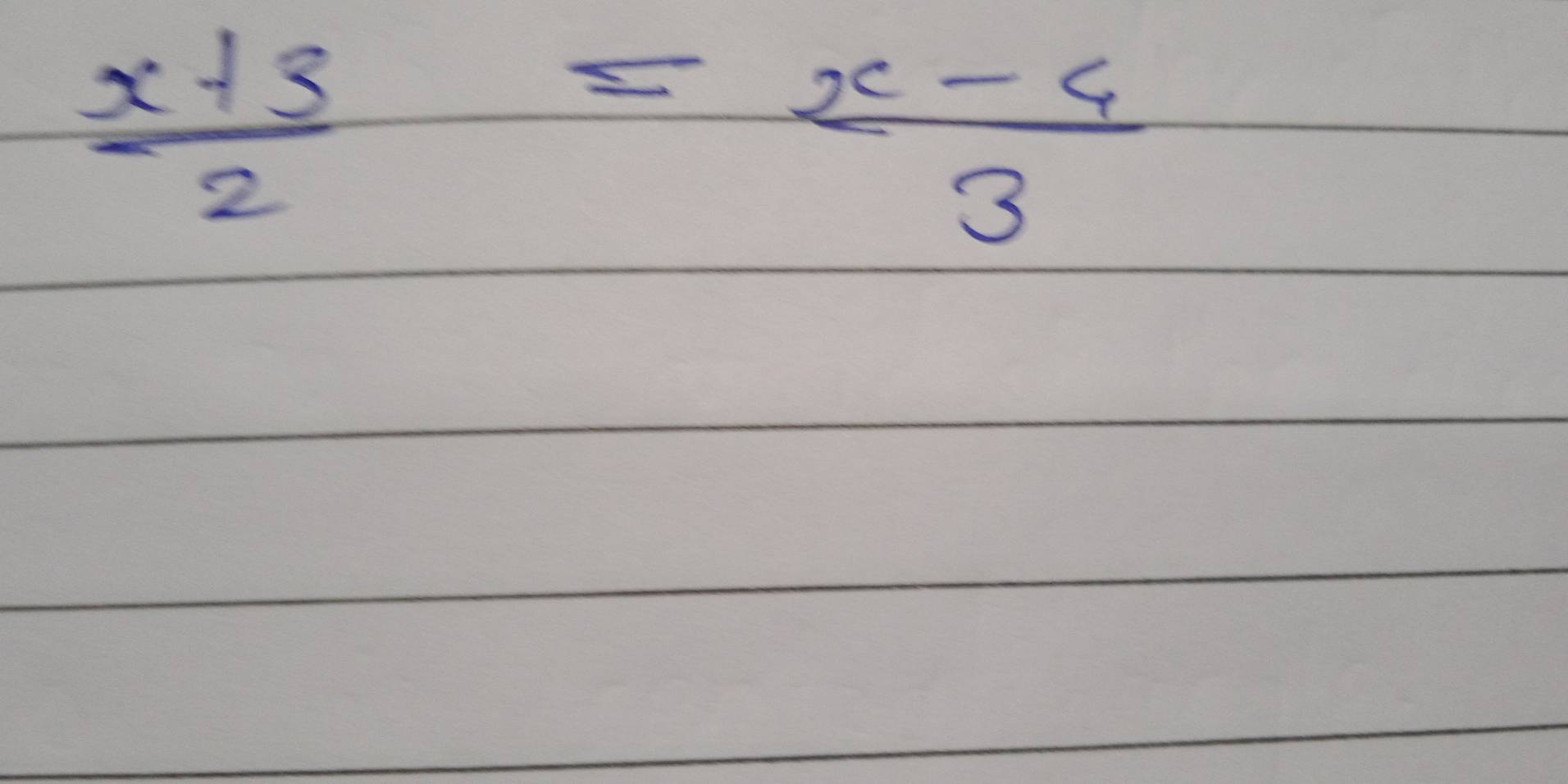  (x+3)/2 = (x-4)/3 