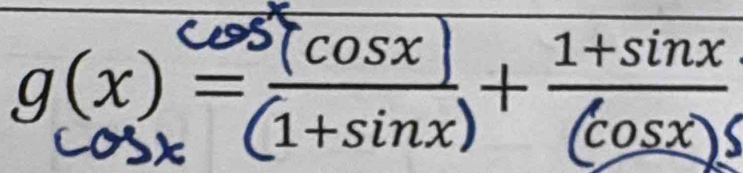 g(x)=2isinx)+ cox).