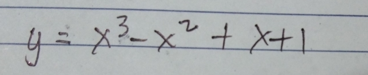 y=x^3-x^2+x+1