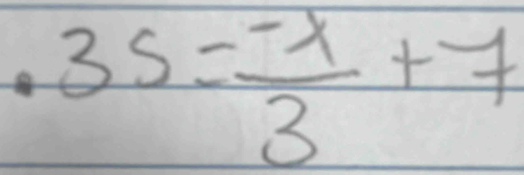 3s= (-x)/3 +7