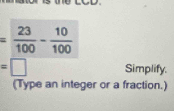 =□ Simplify.
(Type an integer or a fraction.)