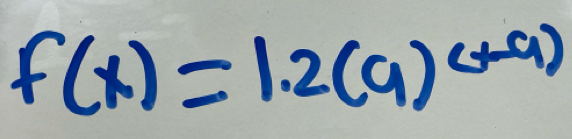 f(x)=1.2(9)^(x-9)