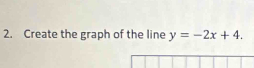 Create the graph of the line y=-2x+4.