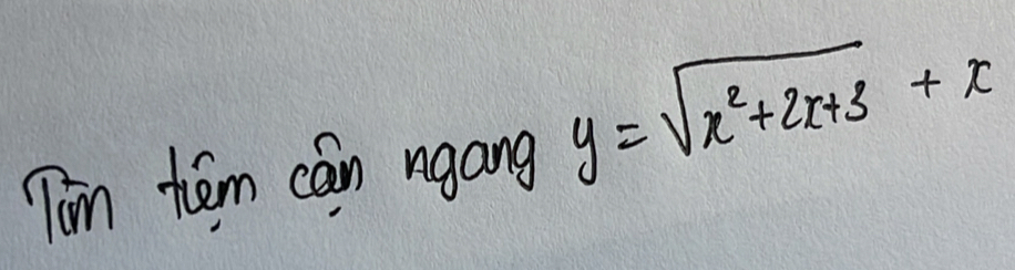 Tom thém cán ngang
y=sqrt(x^2+2x+3)+x