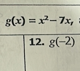 g(x)=x^2-7x