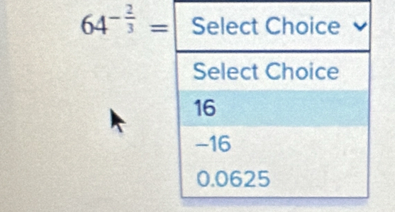 64^(-frac 2)3=