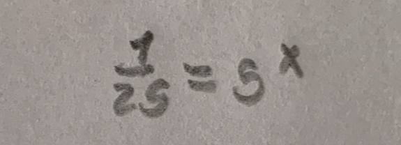  1/25 =5^x