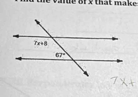 he value of x that make