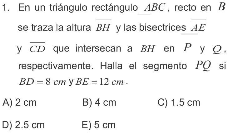 Resuelto:En un triángulo rectángulo ABC, recto en B se traza la altura ...
