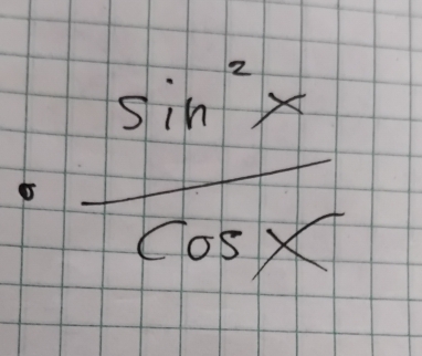  sin^2x/cos x 