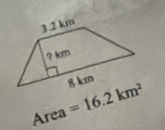 Area =16.2km^2