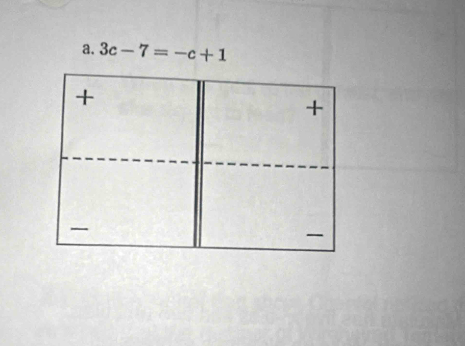 3c-7=-c+1