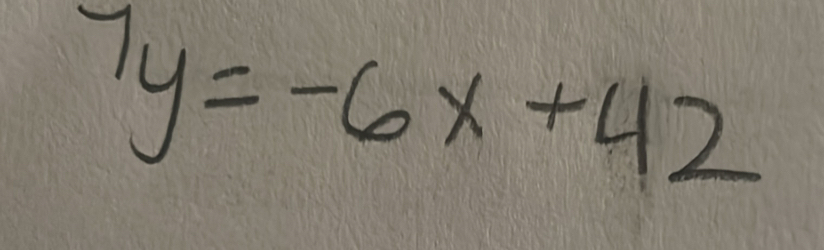 7y=-6x+42