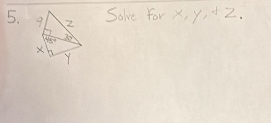 Solve for x, y, +Z.