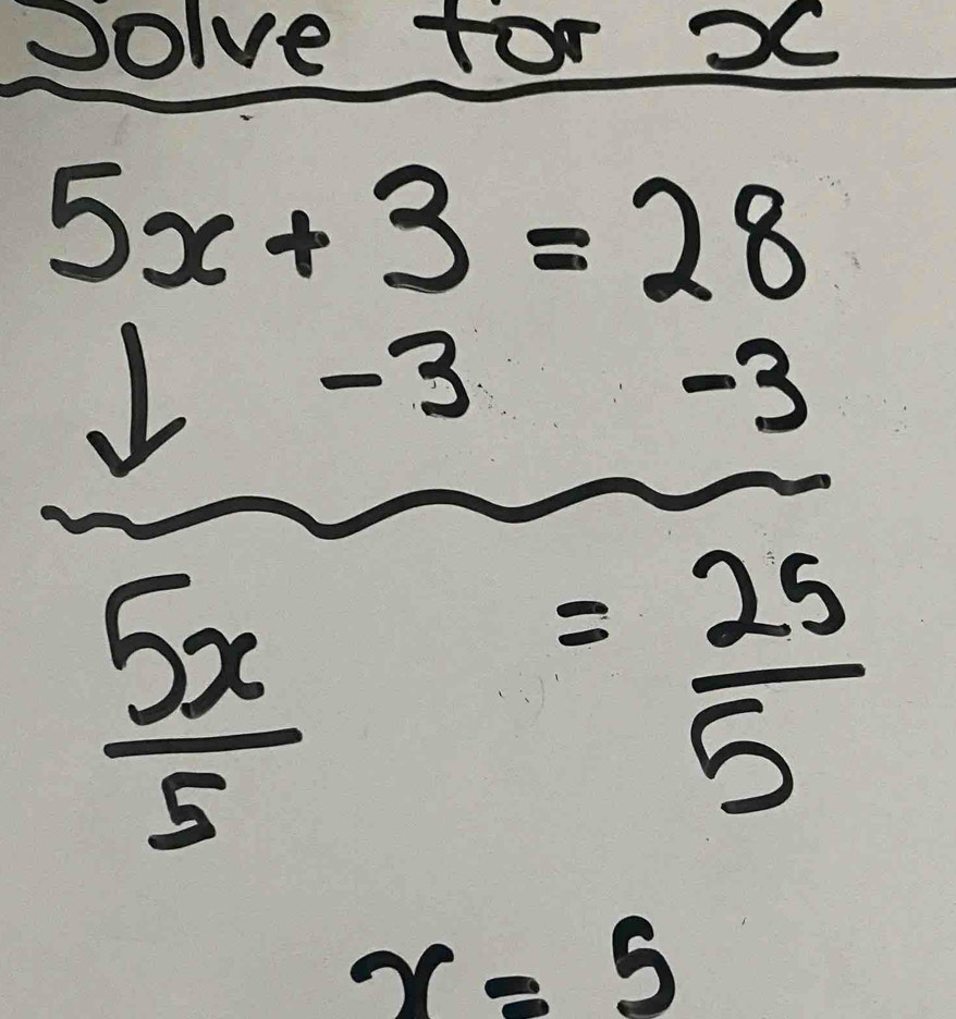 Dolve for X
x=5