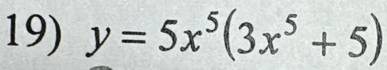 y=5x^5(3x^5+5)