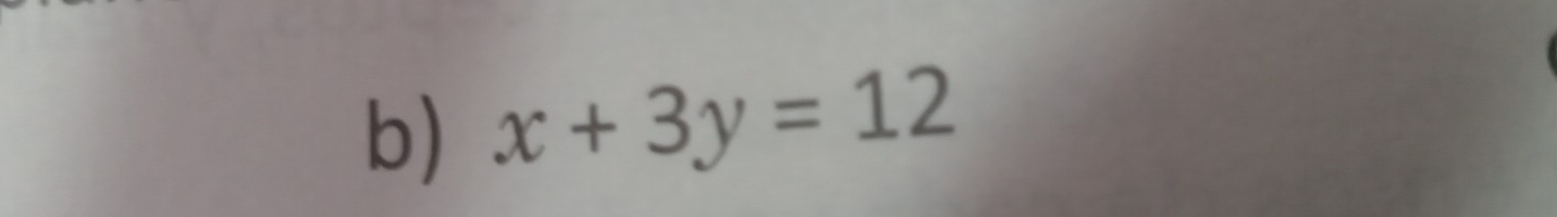 x+3y=12