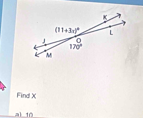 Find X
a) 10