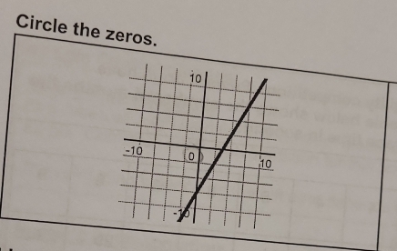 Circle the zeros.