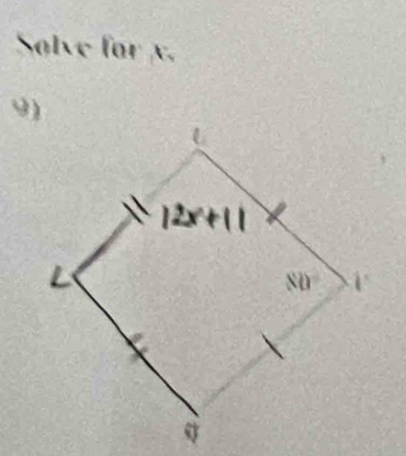 Solve for y. 
9)