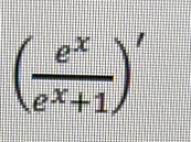 ( e^x/e^x+1 )'