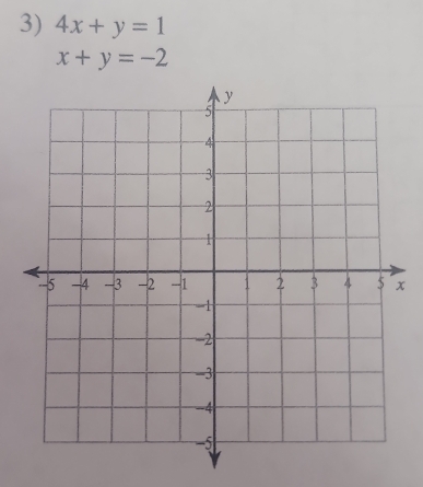 4x+y=1
x+y=-2