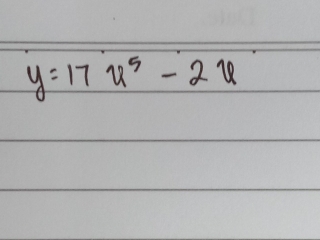 y=17u^5-2u