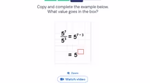 Copy and complete the example below.
What value goes in the box?
Zoom
Watch video