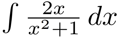 ∈t  2x/x^2+1 dx